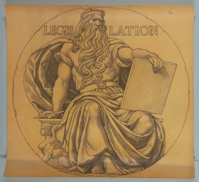 Wetgeving, Cartoon voor Mozaïek in Wisconsin State Capitol Rotunda door Kenyon Cox