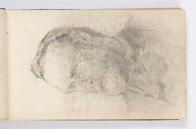 Schetsboekpagina: Portret van man met baard door Kenyon Cox