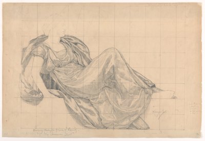 Studie voor "Gelijkheid," "Het Regeer van de Wet," Appellate Division Court House, New York, NY door Kenyon Cox