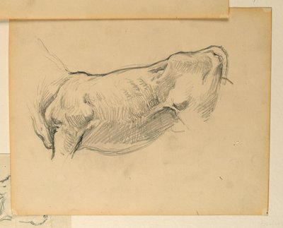 Studie voor "Veeteelt," "De Vooruitgang van de Beschaving: Jagen, Veeteelt, Landbouw," Staatskapitool, Des Moines, IA door Kenyon Cox