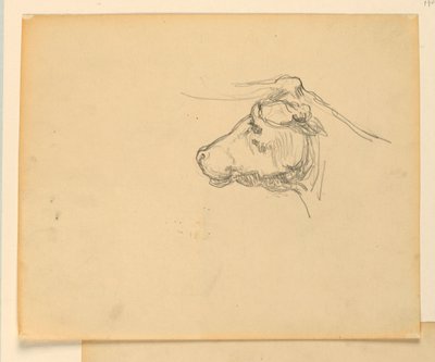 Studie voor "Veeteelt," "De Vooruitgang van de Beschaving: Jacht, Veeteelt, Landbouw," Staatskapitool, Des Moines, IA door Kenyon Cox