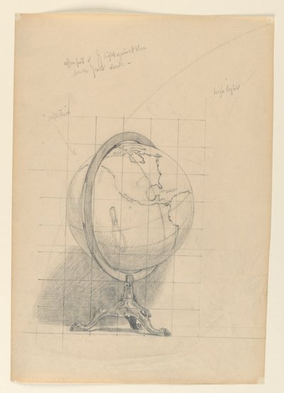 Studie voor Wiskunde, De Wetenschappen, Bibliotheek van het Congres, Washington D.C. door Kenyon Cox