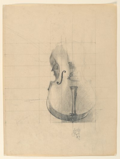 Studie voor "Muziek," "De Kunsten," Bibliotheek van het Congres, Washington D.C. door Kenyon Cox