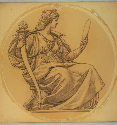 Studie voor "Voorzichtigheid," Lunet in Hudson County Courthouse, Jersey City, NJ door Kenyon Cox