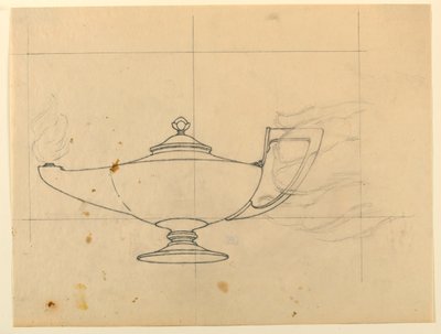 Studie voor "Wetenschap," "De Vooruitgang van de Beschaving: Wetenschap en Kunst," Staatskapitool, Des Moines, IA door Kenyon Cox