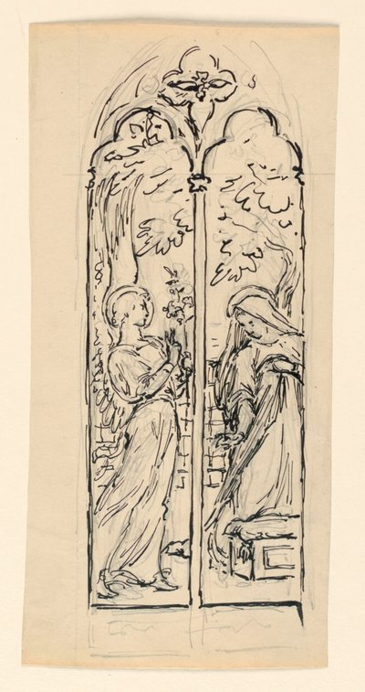 Studie voor "De Annunciatie" door Kenyon Cox