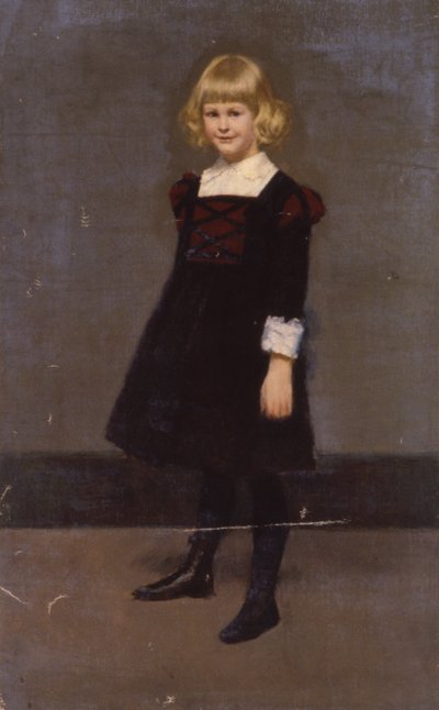 Zonder titel, portret van een jong meisje, ca. 1900 door Kenyon Cox