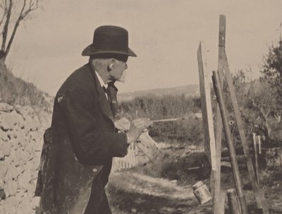Paul Cézanne schildert in Les Lauves door Ker Xavier Roussel