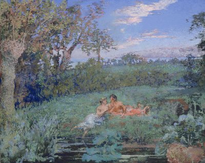 De geliefden aan de rivier, ca. 1910-20 door Ker Xavier Roussel