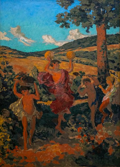 De triomf van Ceres (Pastoraal Festival) Diptiek door Ker Xavier Roussel