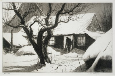 Koeienstal, Friendship, Maine door Kerr Eby