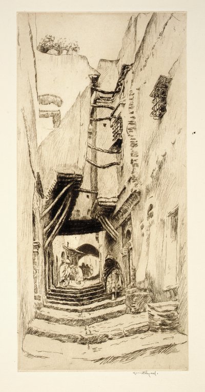 Trappen en deuropeningen, Algiers door Kerr Eby