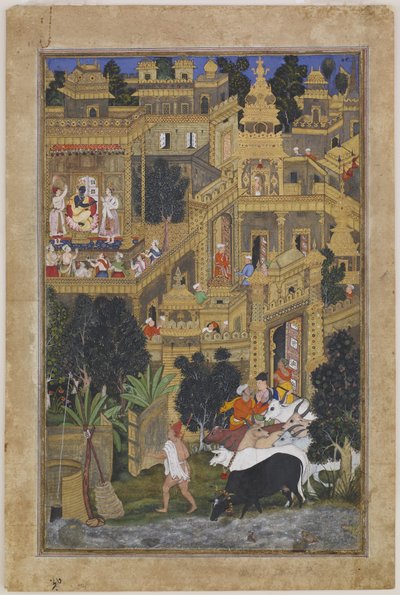 De Heer Krishna in de Gouden Stad, ca. 1586 door Kesav Kalan