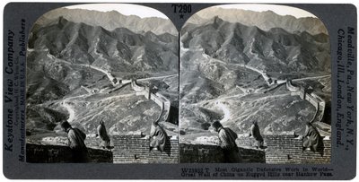 Grote Muur van China, nabij Hankow Pass, China door Keystone View Company