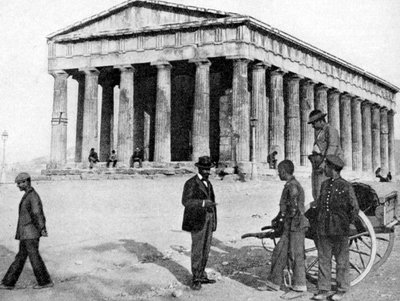 Het Theseum in Athene, Griekenland door Keystone View Company