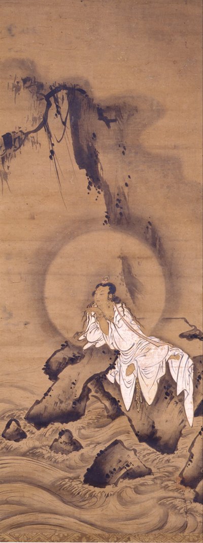 Kannon (Avalokitesvara) in witte gewaden door Kichizan Mincho