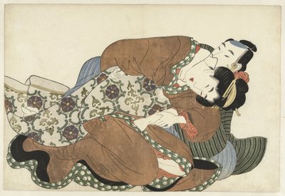 Vrijend paar door Kikugawa Eizan (attributed to)