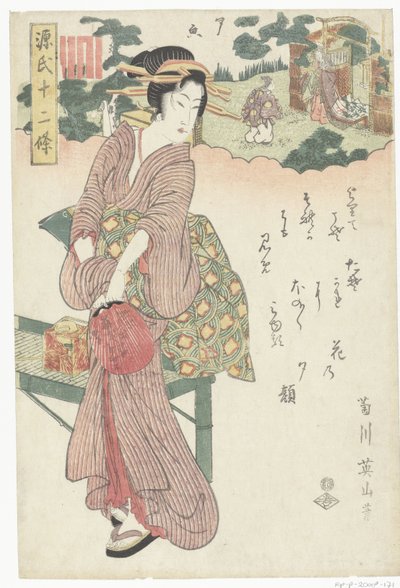 Yugao door Kikugawa Eizan