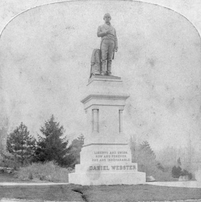 Standbeeld van Daniel Webster, Central Park, New York, VS, eind 19e of begin 20e eeuw door Kilburn Brothers