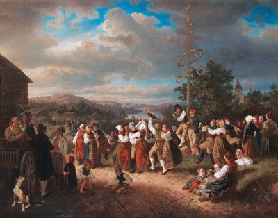 Midzomerdans in Raettvik door Kilian Christoffer Zoll