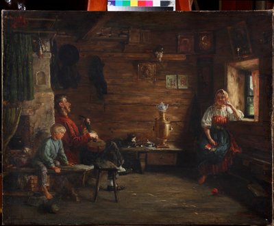 Familie Idylle door Kirill Vikentievich Lemoch
