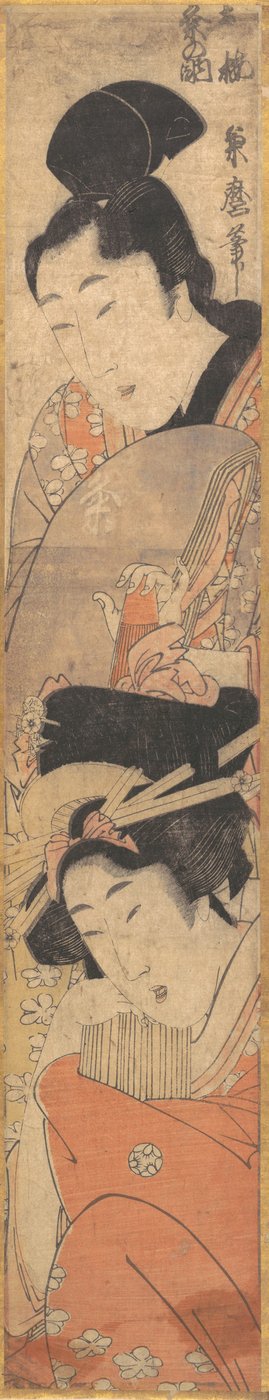 Man en Meisje, laat 18e-begin 19e eeuw door Kitagawa Kikumaro