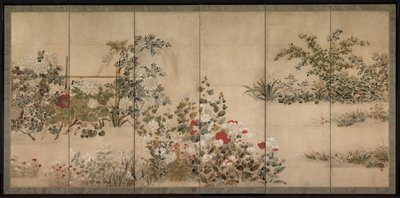 Bloemen en grassen door Kitagawa Sosetsu