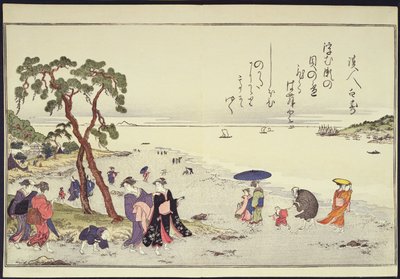 Een pagina uit de "Giften van de eb" door Kitagawa Utamaro