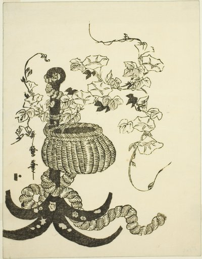 Een arrangement van ochtendglorieën (Asagao) door Kitagawa Utamaro