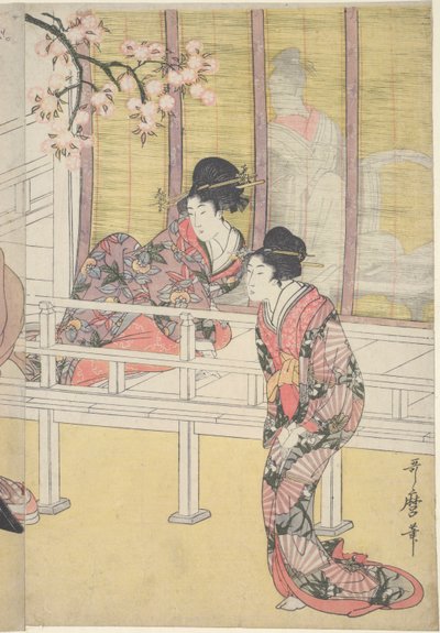 Aoi-Hime Bezoekt Rokujo-hime door Kitagawa Utamaro