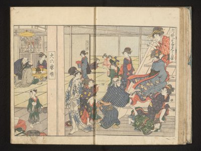Blindemannetje spelen op een vrije dag door Kitagawa Utamaro