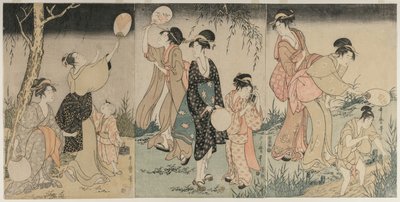 Vuurvliegjes Vangen door Kitagawa Utamaro