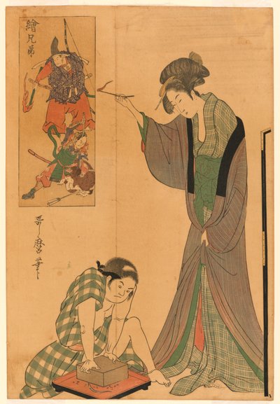 Een muis vangen door Kitagawa Utamaro