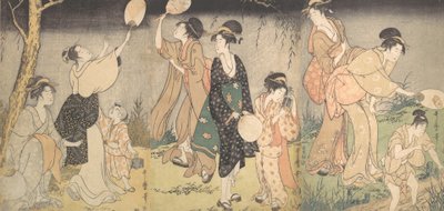 Vuurvliegjes vangen door Kitagawa Utamaro