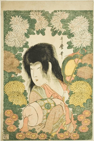 Chrysantemum Jongen door Kitagawa Utamaro