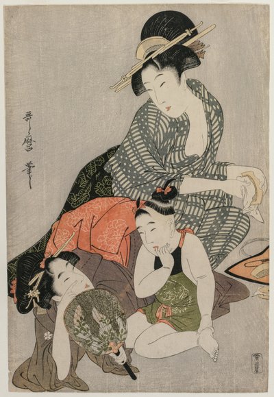 Kammetjes schoonmaken, ca. late jaren 1790 door Kitagawa Utamaro