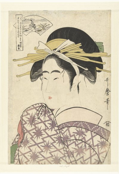 Courtisane en de Ide Tama rivier door Kitagawa Utamaro