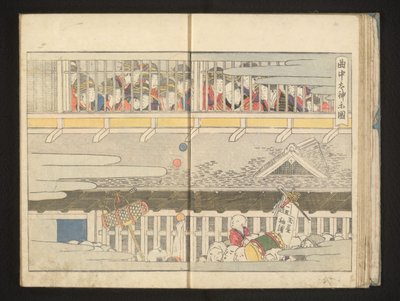 De tweede verdieping van een bordeel door Kitagawa Utamaro
