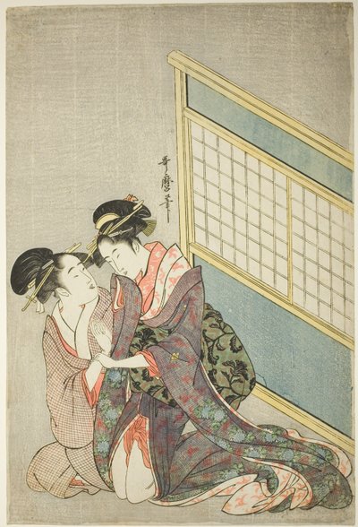 Dubbel kussen door Kitagawa Utamaro