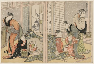 Elegante genoegens van de vier seizoenen, c. 1782 door Kitagawa Utamaro