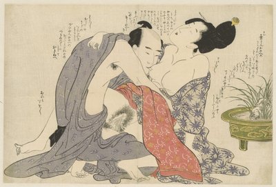 Geheime affaire van een getrouwde man en een getrouwde vrouw door Kitagawa Utamaro