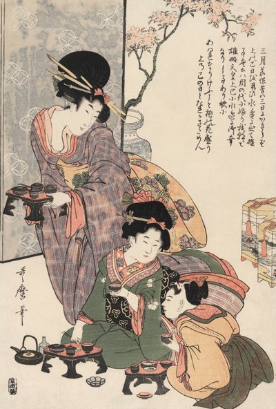 Meisjesfestival door Kitagawa Utamaro