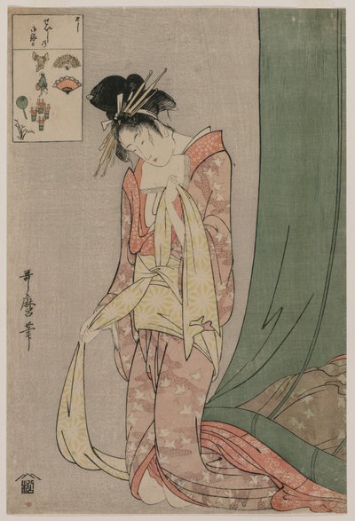 Hanaogi van Ogiya uit de serie Puzzelplaatjes, ca. 1797 door Kitagawa Utamaro