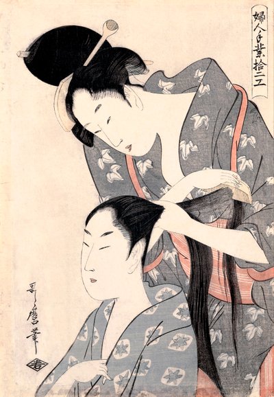 De kapster door Kitagawa Utamaro