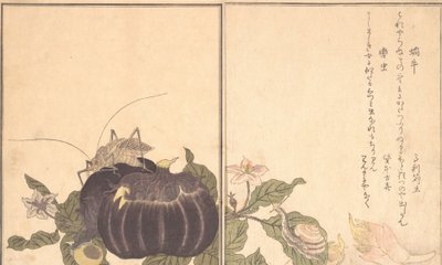 Landslak Katatsumuri, Reuzenkrekels Kutsuwamushi door Kitagawa Utamaro