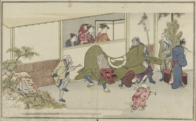 Leeuwendans door Kitagawa Utamaro