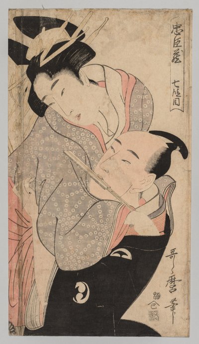 Man en Vrouw door Kitagawa Utamaro