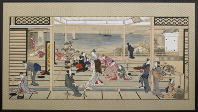 Maanlichtfeest bij Dozo Sagami door Kitagawa Utamaro