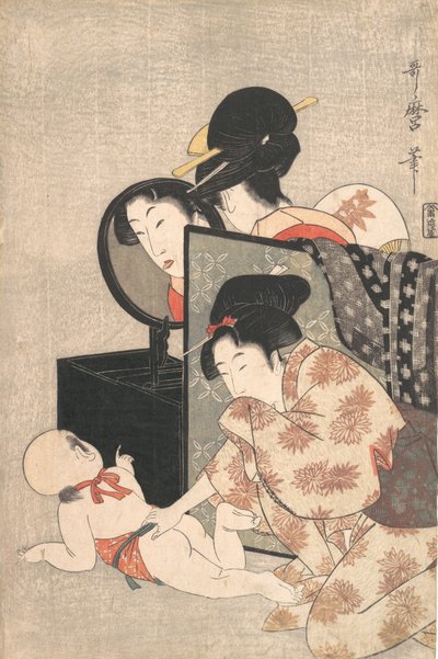 Moeder en Kind, ca. 1793 door Kitagawa Utamaro