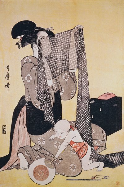 Handwerk, ca. 1794, door Kitagawa Utamaro (1753-1806), houtsnede, Japan, Edo-periode door Kitagawa Utamaro